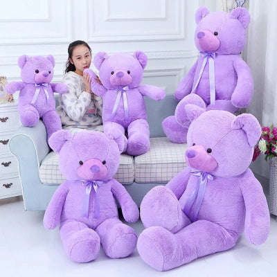 Peluche-géante-ours-violet-famille