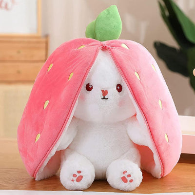 Peluche-lapin-eco-confort-rose charmant les petites mains curieuses