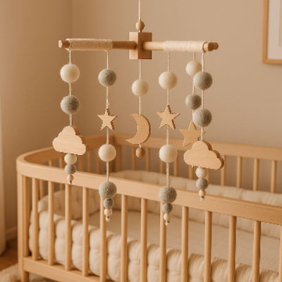 mobile créant une atmosphère magique dans la chambre de bébé