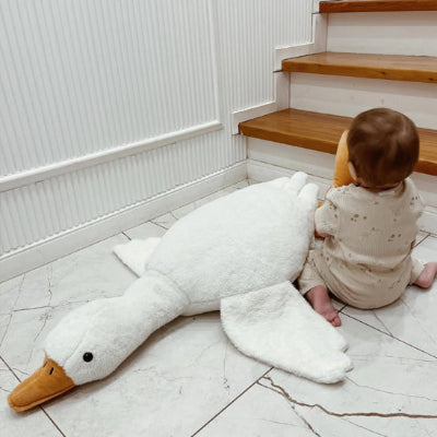 peluche-oie-blanc-agité