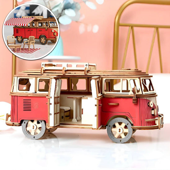 Puzzle 3D en Bois | Camping-Car