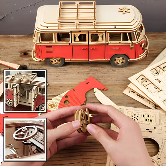 Puzzle 3D en Bois | Camping-Car