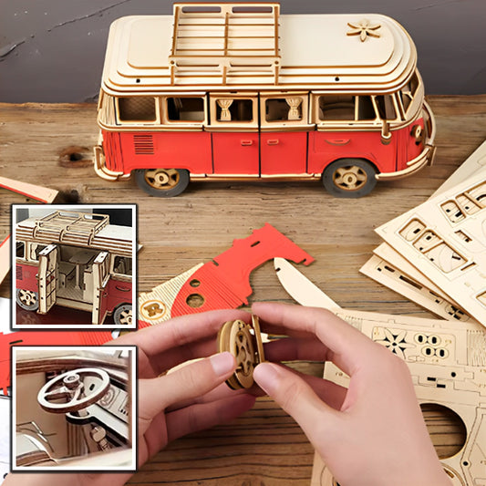 Puzzle 3D en Bois | Camping-Car