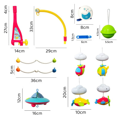 Toutes les parties et dimensions du mobile 
