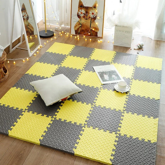 Tapis de Puzzle | Jaune et Marron
