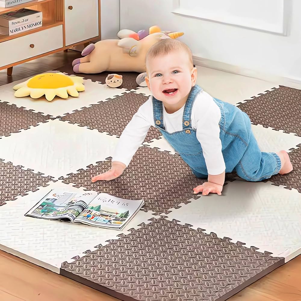 Tapis de Puzzle | Beige et Marron