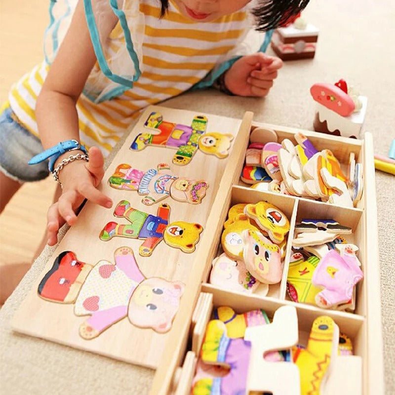 Puzzle en Bois | Déguisement d'Animaux