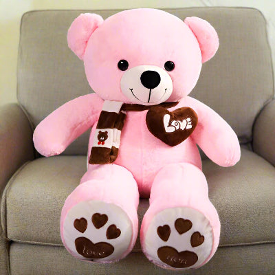 peluche-geante-ours-rose-forme