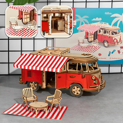 Puzzle 3D en Bois | Camping-Car