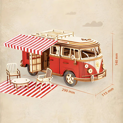 Puzzle 3D en Bois | Camping-Car